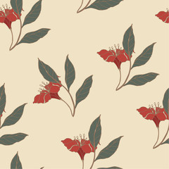 Abstract elegance pattern with floral background.