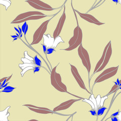 Abstract elegance pattern with floral background.