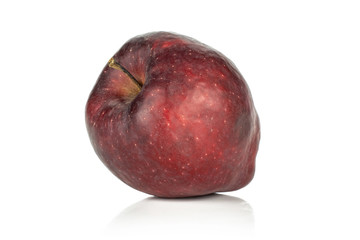 One red delicious apple isolated on white background.