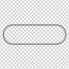 hole cut in the shape of a oval with shadow