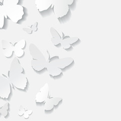 Greeting card with paper butterflies