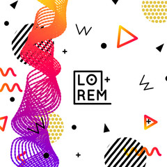 Material dynamic design poster. Vector template. - stock vector