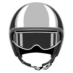 Gray moto helmet