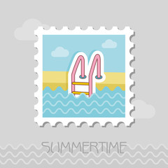 Swimming pool flat stamp