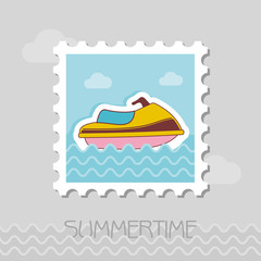 Jet Ski flat stamp