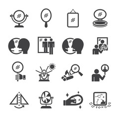 Mirror icon set