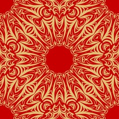 colored floral geometric vector pattern. Vector illustration. ideal for creative and decorative projects