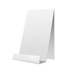 White Cardboard holder for brochures and flyers.