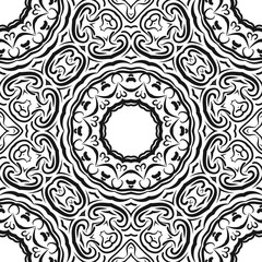 Seamless monochrome color floral pattern. Abstract design. Vector illustration for wallpaper, fabric, print