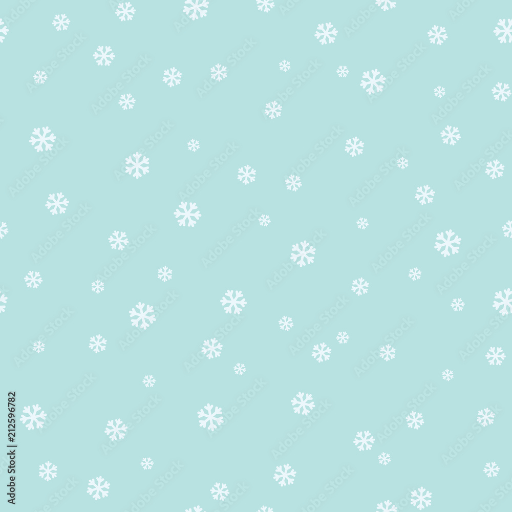 Aufkleber simple seamless pattern with snowflakes. vector illustration