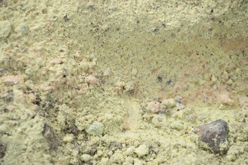 Schwefelhaltiger Sand - Hintergrund