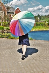 Girl under the umbrella