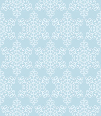 Blue seamless pattern with snowflakes. Vector illustration