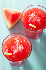 watermelon summer refreshing drink in glasses
