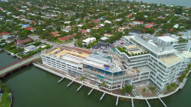Aerial drone video The Ritz Carlton Residences Miami Beach 4k