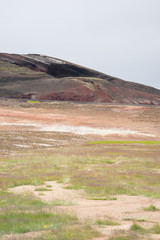 Landschaft beim Mývatn Nature Bath / Kieselgurwerk  in Nord-Island