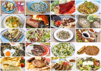 Turkish foods collage