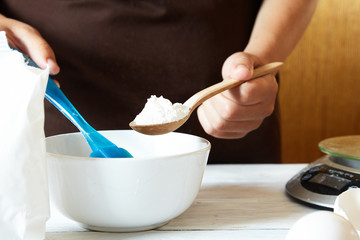 cooking process in the kitchen