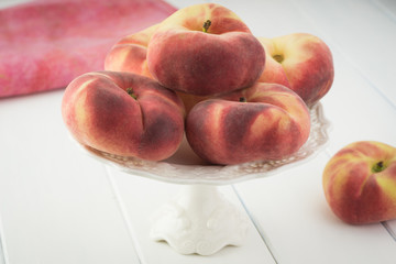 Donut white peaches.