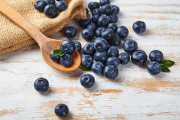 Fresh ripe blueberry close up