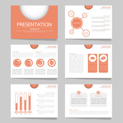Template vector triangle blue set for brochure presentation   business.Slides horizontal of modern layout and brochure illustration   leaflet flyer design