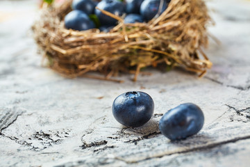 Fresh ripe blueberry close up