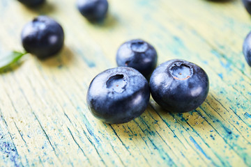 Fresh ripe blueberry close up