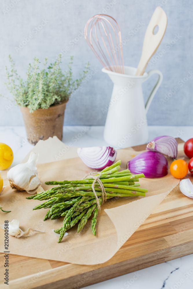 Wall mural vegetable table