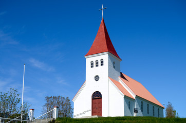 Fototapeta premium Kirche auf Hrisey, Island