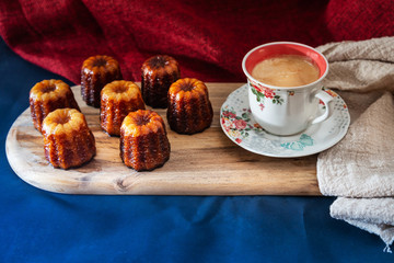 Canele is a small French pastry with rum and vanilla