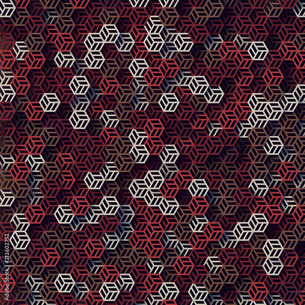 Aufkleber Multicolored abstract surface pattern. 3d rendering