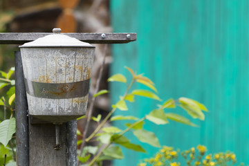 abstract objects in the village in summer