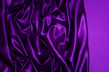 Abstract purple drapery cloth, Wave of dark violet fabric background, Pattern and detail grooved fabric for background and abstract