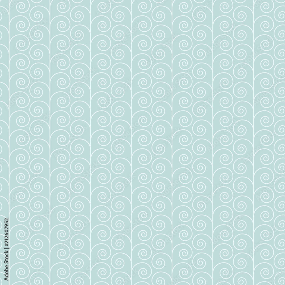 Poster seamless geometric pattern with swirls. vector illustration. pattern added to swatches panel.