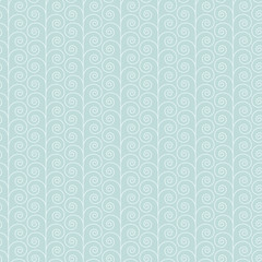 Seamless geometric pattern with swirls. Vector illustration. Pattern added to swatches panel.