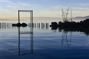 Coucher de soleil sur le lac