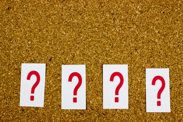 Question mark on white paper. Simply School and aducation concept