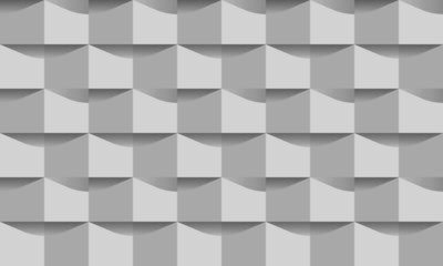 White gray Texture, Big Geometric Box Pattern, 3 D, Modern Background, vector template