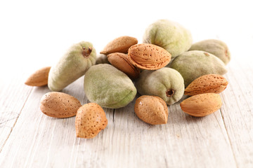 fresh green almond