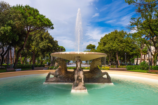 Four Horses Fountain In Rimini