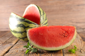 watermelon on wood background