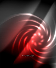 Neon glowing techno lines, hi-tech futuristic abstract background template with square shapes