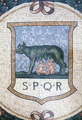Floor mosaic in galleria Vittorio Emanuele II, Milan