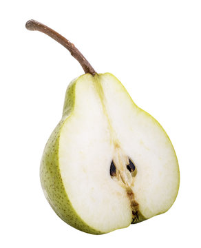 Fresh pear isolated on white background. Clipping path