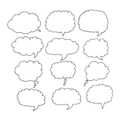 Speech Bubble icon hand drawn