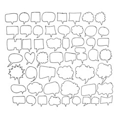 Speech Bubble icon hand drawn