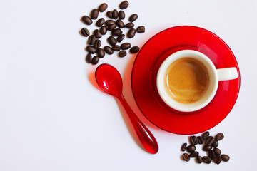 pausa caffè in rosso