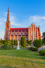 Fototapeta premium Superb beautiful Holy Trinity Church in Gervyaty, Belarus