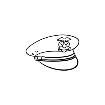 policeman hat coloring pages