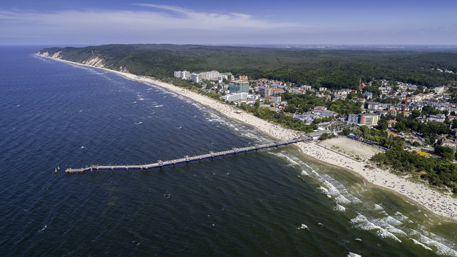 Międzyzdroje - a picturesque Polish resort on the Baltic coast from a bird's eye view